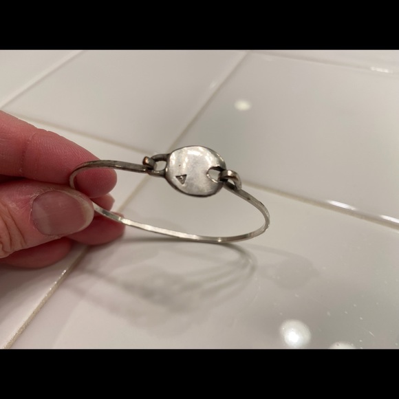 Guess Silver Vermeil Logo Stamp Bracelet - Picture 4 of 4